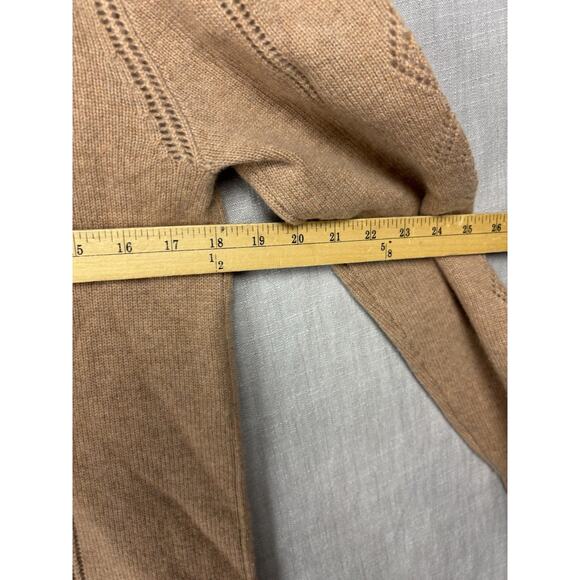 Garnet Hill Beige Crochet Cashmere Sweater Womens Large - Picture 5 of 6